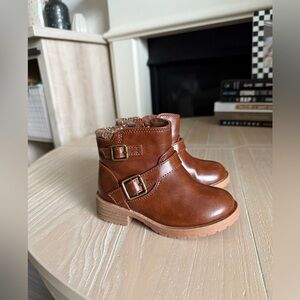 Wonder Nation|Baby girl,toddler Brown double Buckle Ankle Boots,boho size 7•••